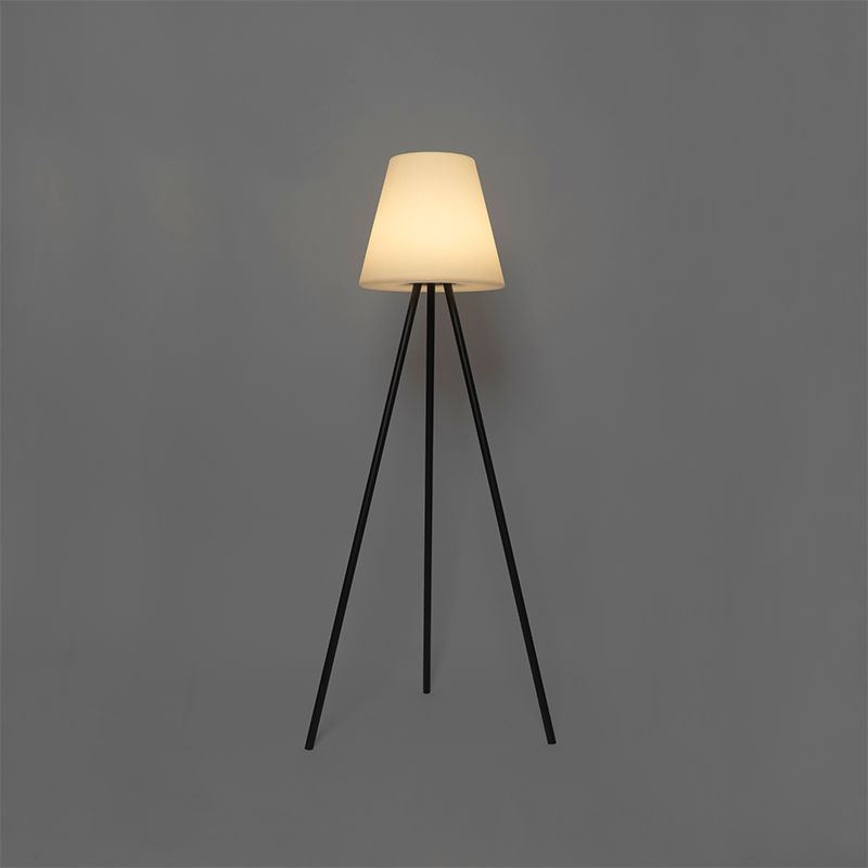 Moderne buiten vloerlamp zwart IP44 incl. LED op solar - Virginia