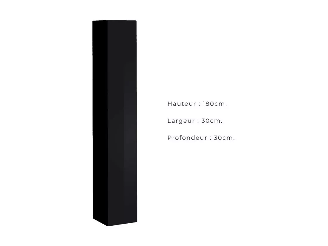 Colonne suspendue – Noir – Collection SWITCH – 1 porte – 30x180 cm – Design moderne