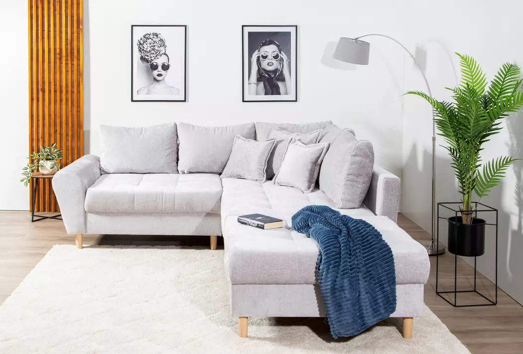 Ecksofa mit Hocker Rice