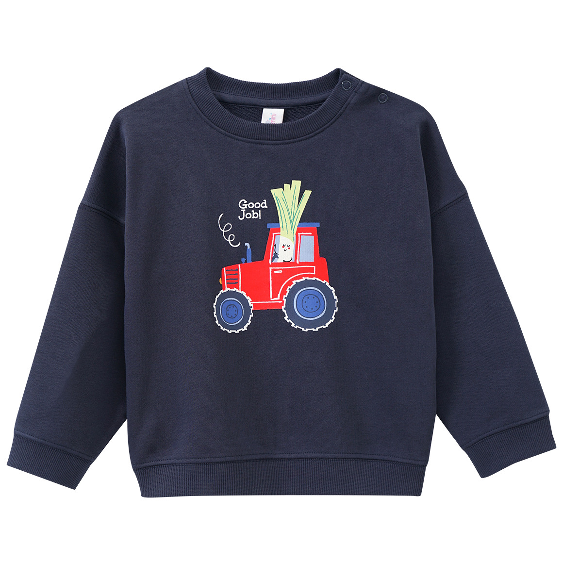 Topomini Baby Sweatshirt mit Traktor-Print dunkelblau
