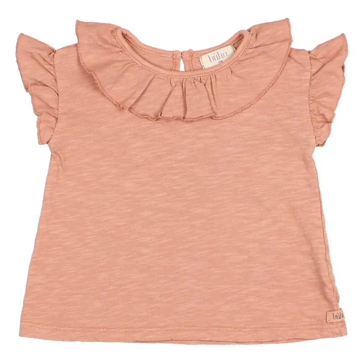 Búho T-shirt Volants Coton Flammé | Rose