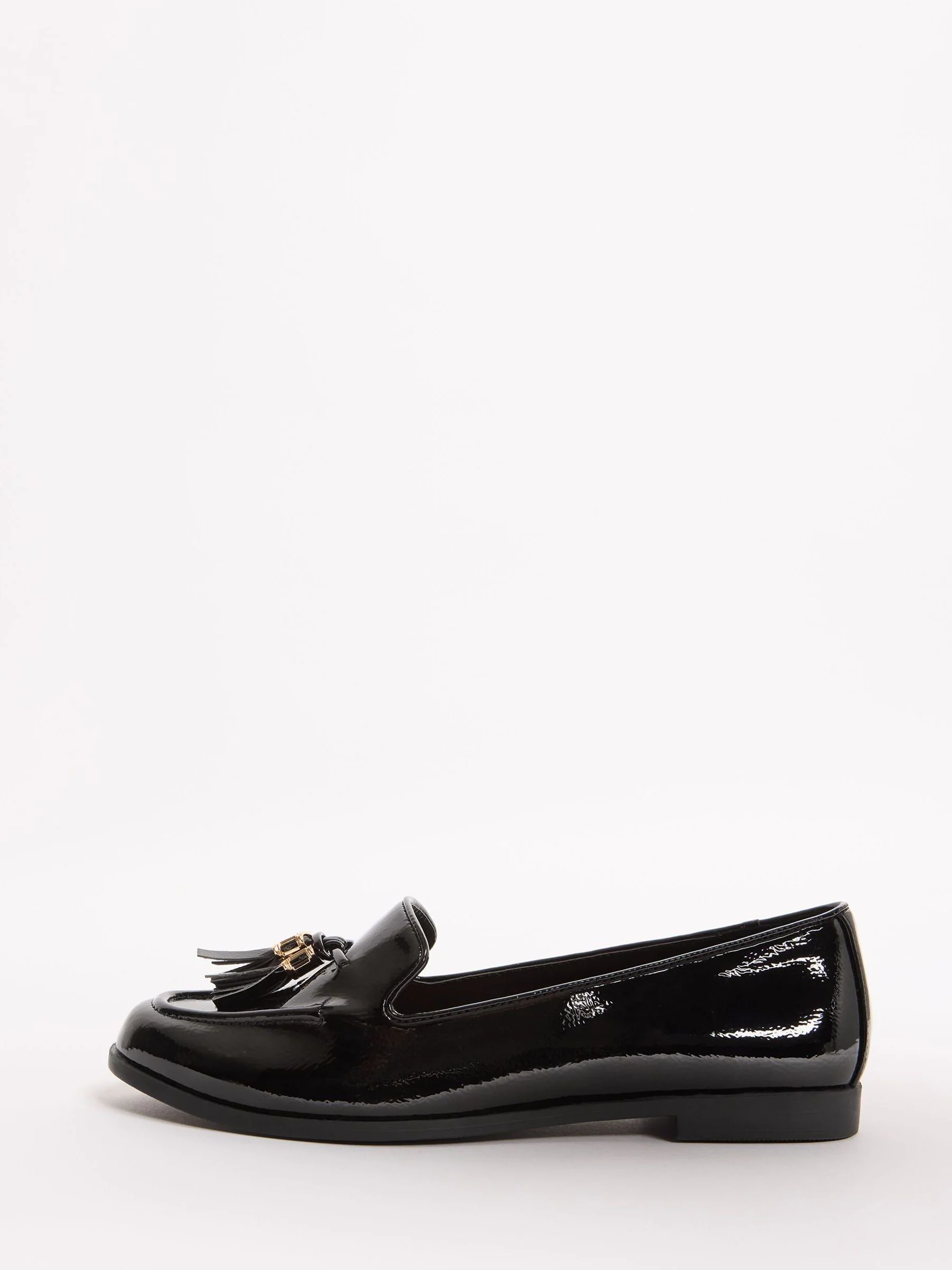 Zwart - Lipsy Platte Loafers met Smalle Zool en Kwastjes