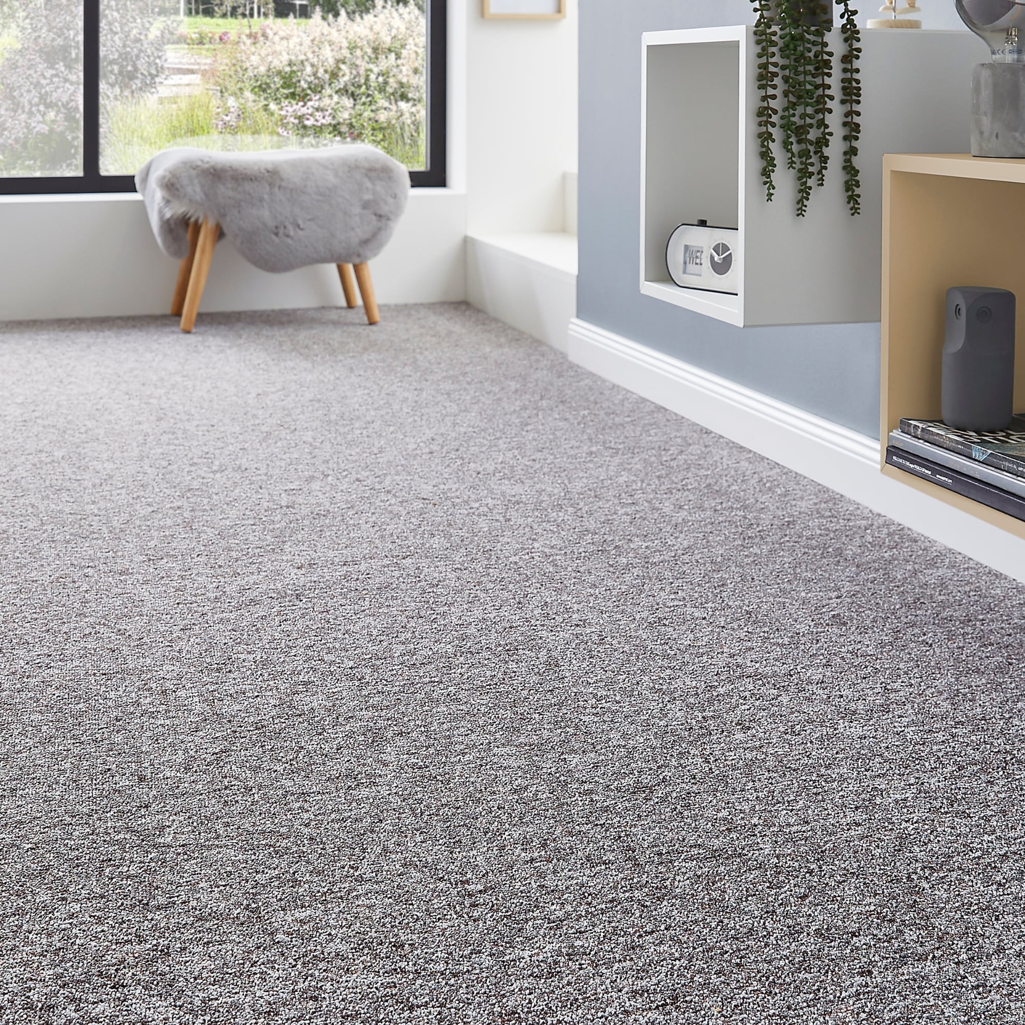 Andiamo Teppichboden »Gambia, Feinschlinge, Made in Belgium« rechteckig 7,2 mm Höhe meliert, Breite 400 cm oder 500 cm, strapazierfähig, pflegeleicht