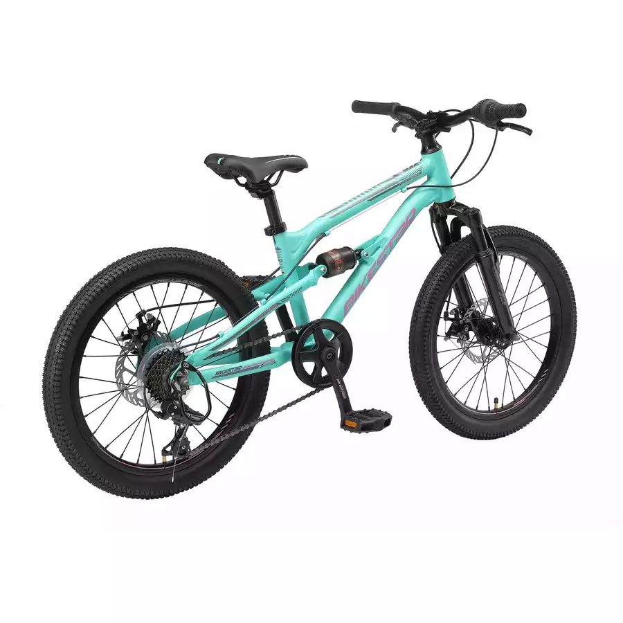 Bikestar Kinderrad Fully MTB Alu 20 Zoll türkis