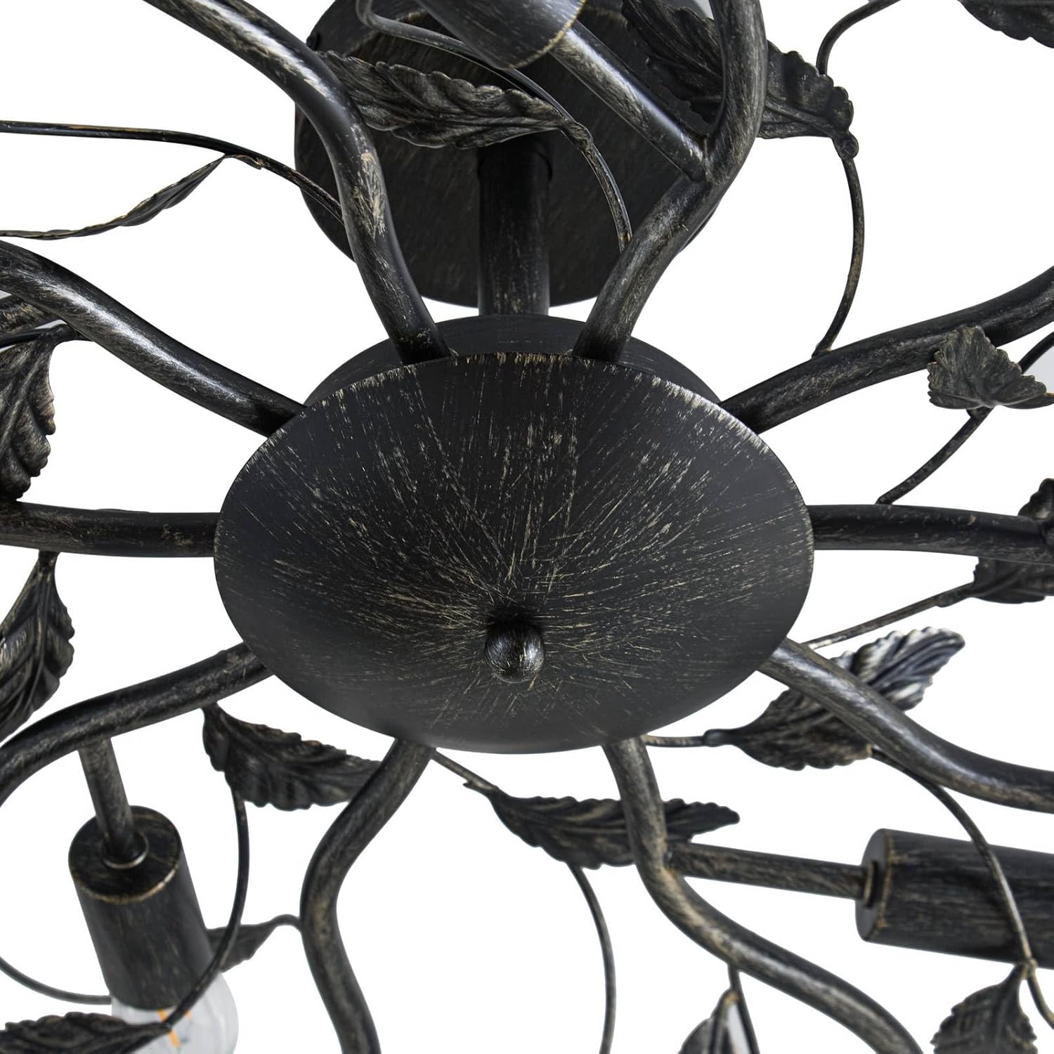 Lindby Deckenlampe Yos (Florentiner) in Schwarz aus Metall (10 flammig, E14) - Deckenleuchte Lampe Schlafzimmerleuchte