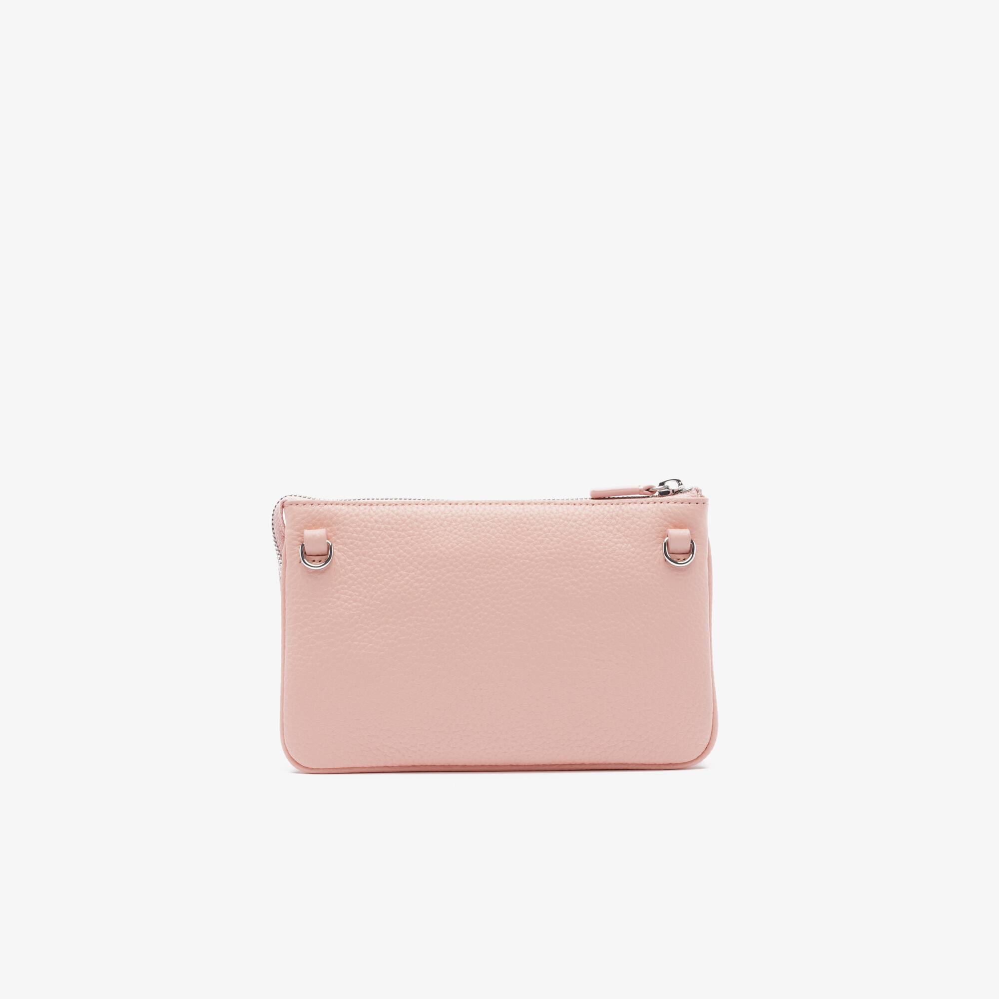 Pochette double Origin Croc en cuir Sacs à bandoulière - Rose - Lacoste - Femme