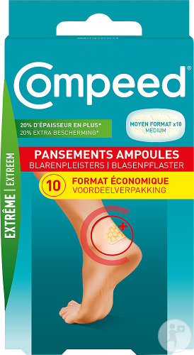 Compeed Pansements Ampoules Extrême Médium Format Économique 10 Pièces