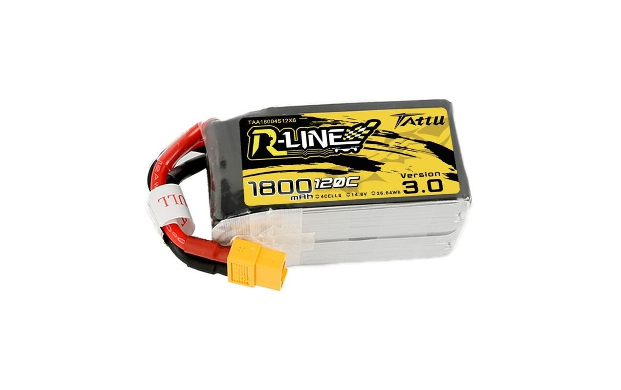 RC-Akku LiPo 1800 mAh 14.8 V 120C R-Line V3.04S LiPo-Akku für Flugmodelle mit XT60 Stecker