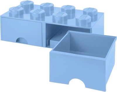 LEGO Oppbevaringsboks med Skuff 8, Lyseblå