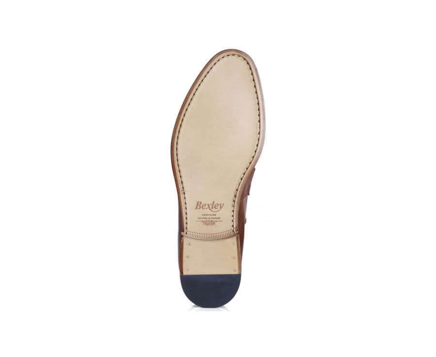 Mocassin cuir homme Cognac Patiné - DIXTON