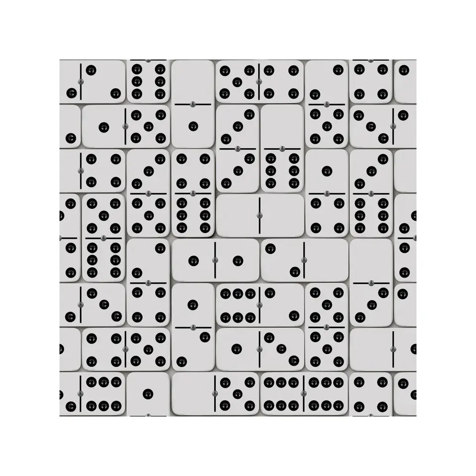 Dutch Wallcoverings - Horizons domino wit/zwart - 0,53x10,05m