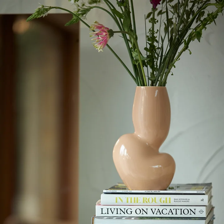 HKliving - Keramik Vase Organic, L, espresso