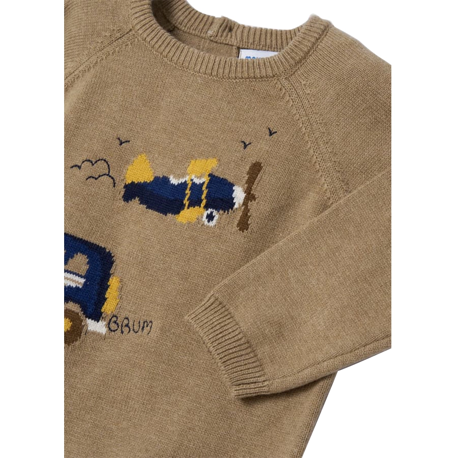Mayoral Pullover Fahrzeuge beige