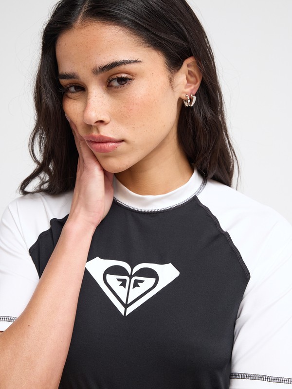 The Retro Essentials Lycra manches courtes Noir Femme