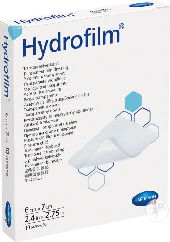 Hartmann Hydrofilm Pansement Adhésif Stérile Transparent 6x7cm 10 Pièces