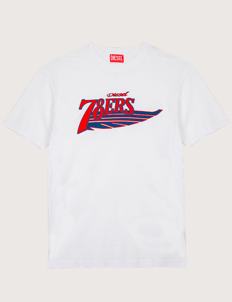 DIESEL T-SHIRT HOMME DIEGOR K75 LOGO POITRINE BLANC
