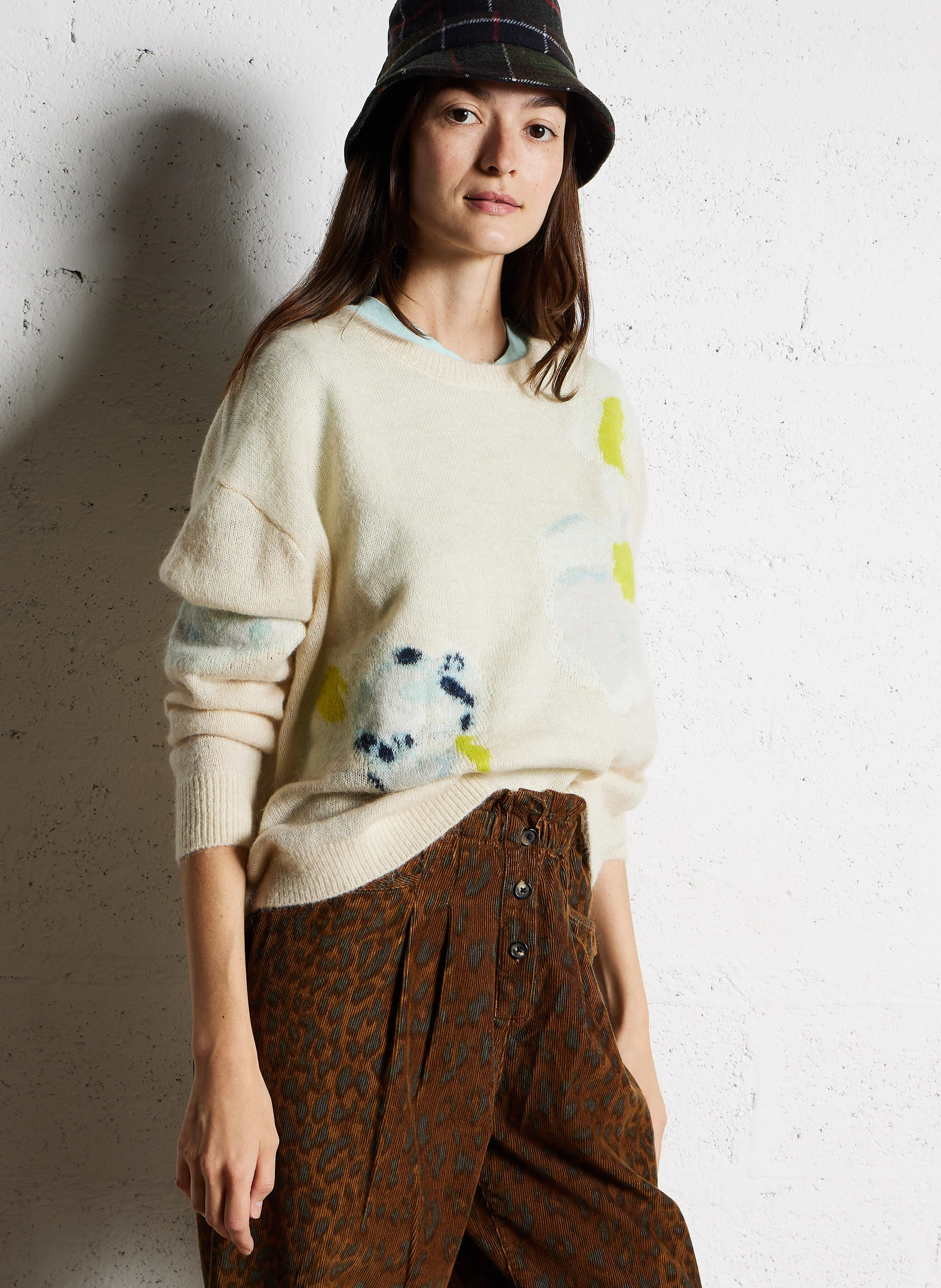 DINUS - Pull col rond | Multicolore
