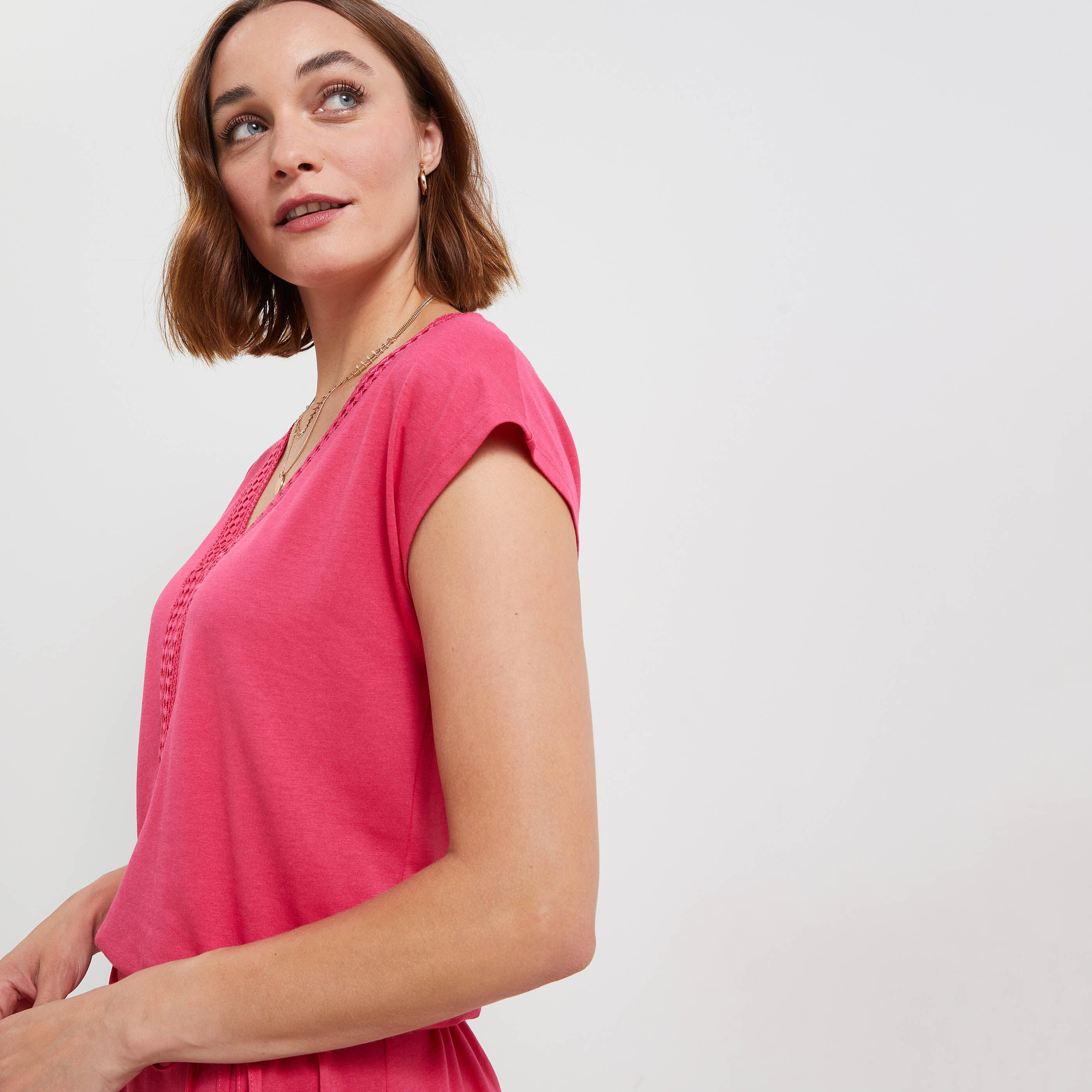Robe maille femme - ROSE