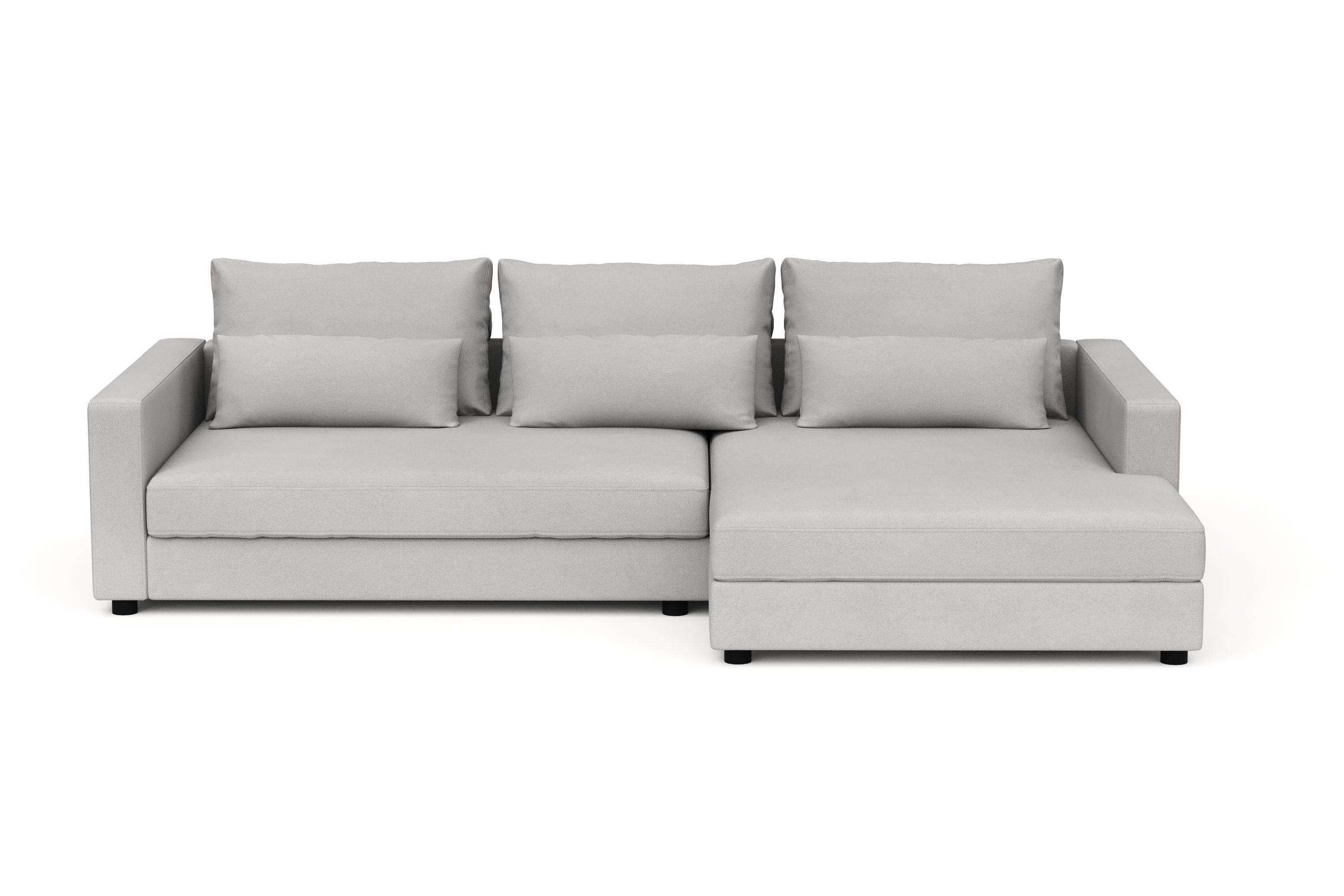 Ecksofa NAEL rechts hellgrau