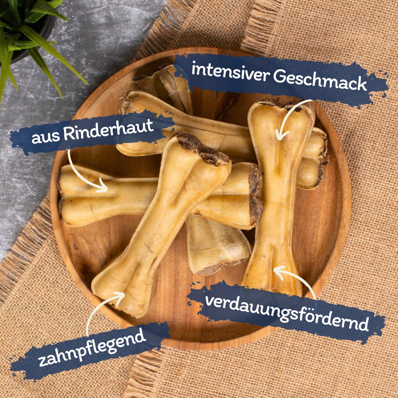 Lyra Pet Kauknochen mit Pansen ca. 15 cm 900 g