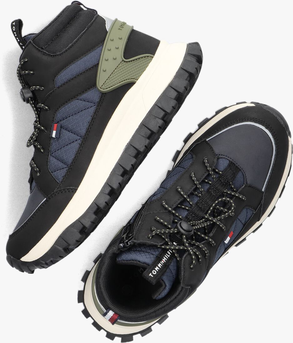 TOMMY HILFIGER zwarte tommy hilfiger enkelboots lace-up bootie