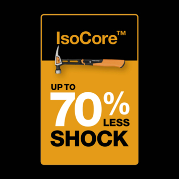 Fiskars klauwhamer gebogen (L) IsoCore