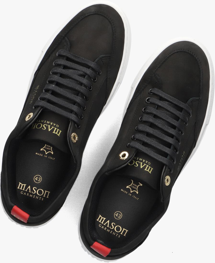 zwarte mason garments lage sneakers tia nabuk