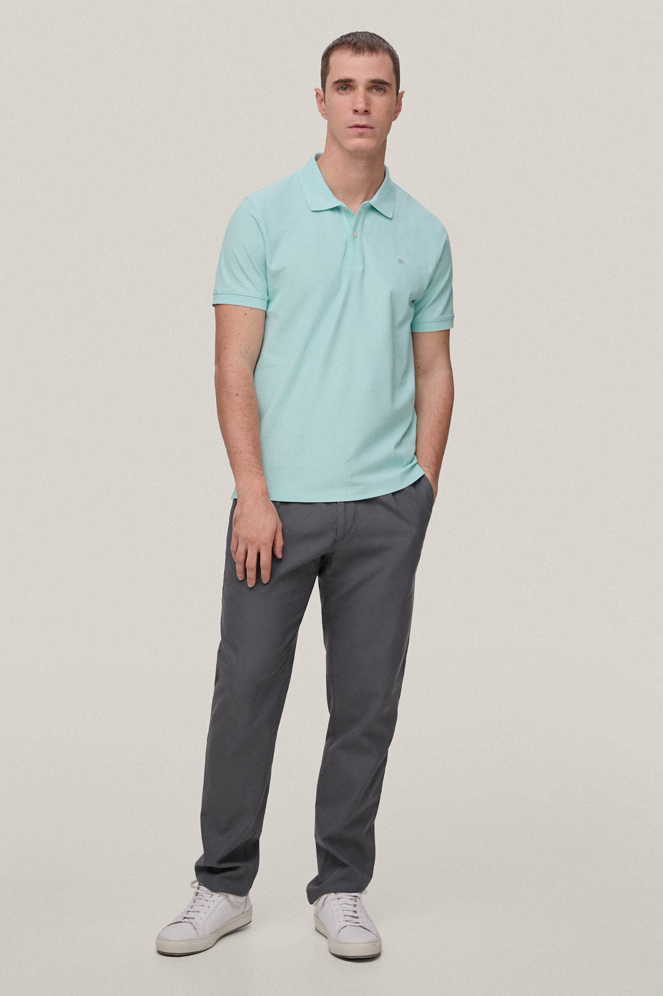 Polo slim fit anti-odor - Azul