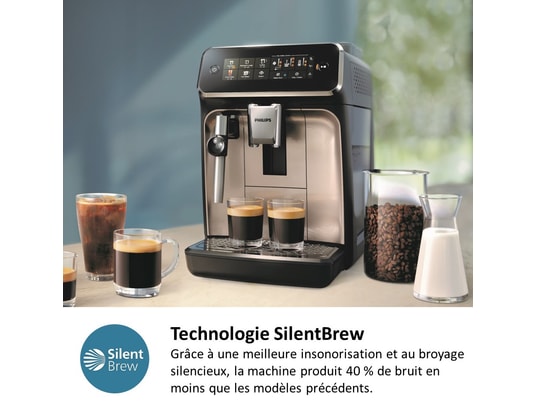 PHILIPS - Robot expresso Série 3300 EP3321/40 avec mousseur à lait