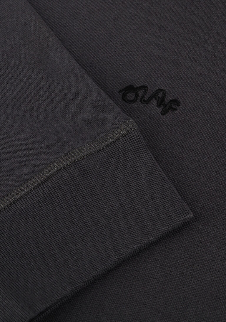 donkergrijze olaf hussein t-shirt signature ls tee