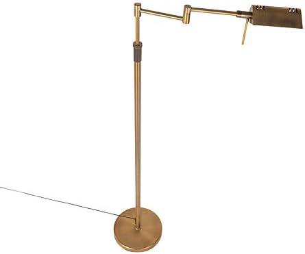 QAZQA - Modern Design Stehleuchte I Stehlampe I Standleuchte I Lampe I Leuchte Bronze inkl. LED mit Touch Dimmer - Notia Dimmer I Dimmbar I Wohnzimmer I Schlafzimmer - Stahl Länglich - I (nicht austau