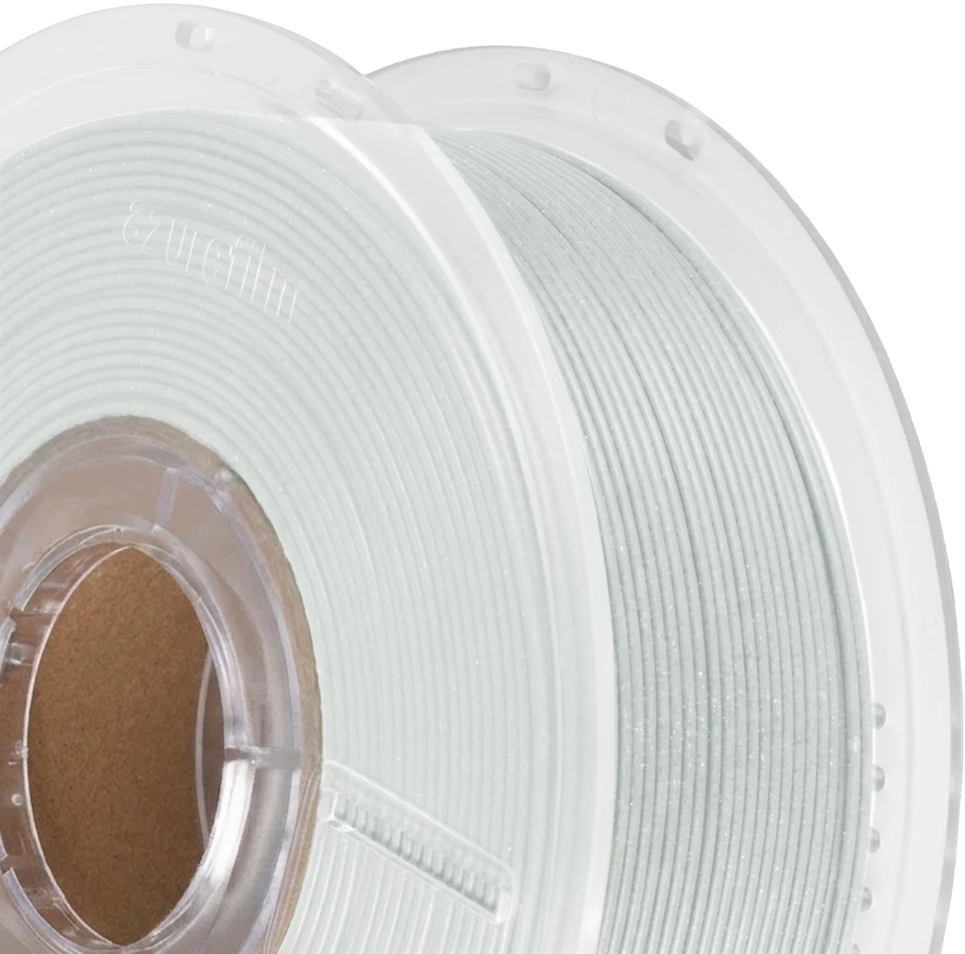 AzureFilm  PLA Glitter White, 1,75 mm / 1000 g    Hochwertiger Druck mit guten mechanischen Eigenschaften