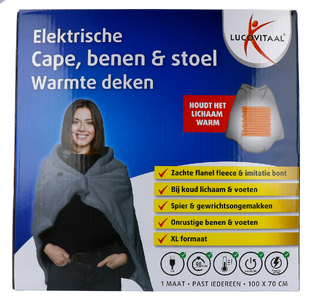 Lucovitaal Elektrische Cape, benen & stoel Wamte Deken 1ST