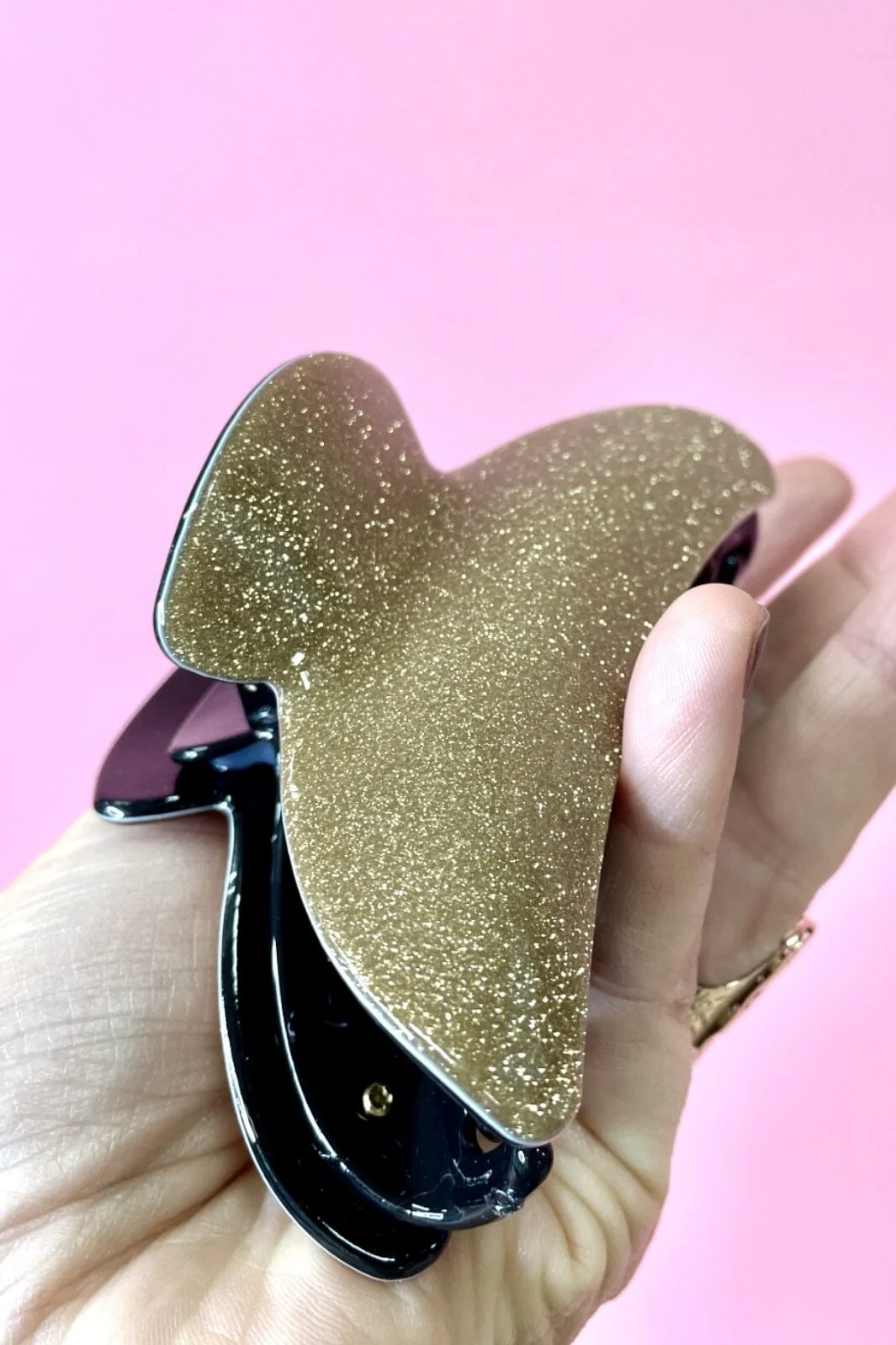 Mellow Moon Hair-Clips brown glitter