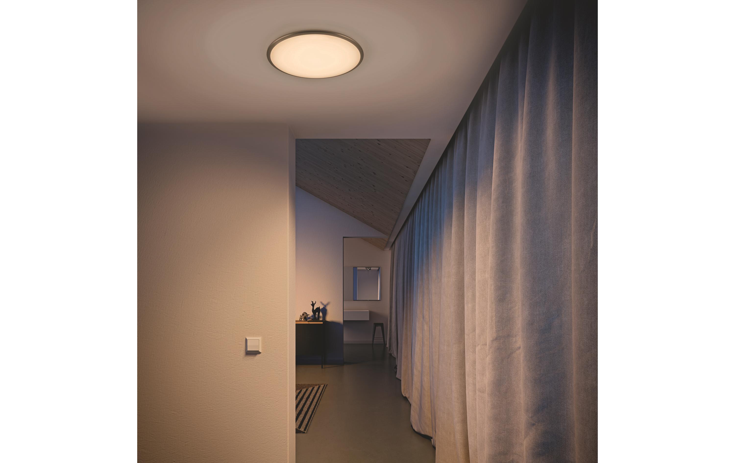 Deckenleuchte Twirly 1200 lm grauAufbauleuchte mit fest verbautem LED Leuchtmittel