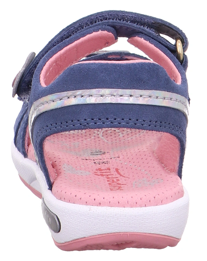 Leder-Sandalen EMILY in blau/rosa