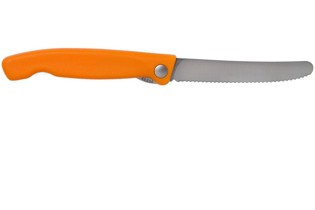 Victorinox SwissClassic 6.7836.F9B gekarteld vouwbaar groentemes, oranje