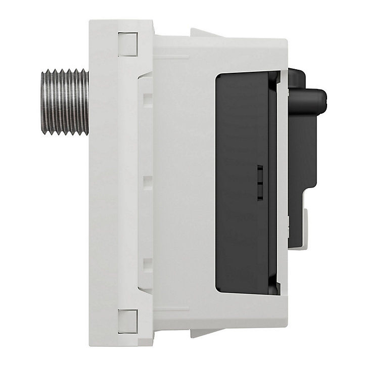 Mécanisme prise TV/FM/SAT 2 modules Schneider Electric Unica Pro blanc