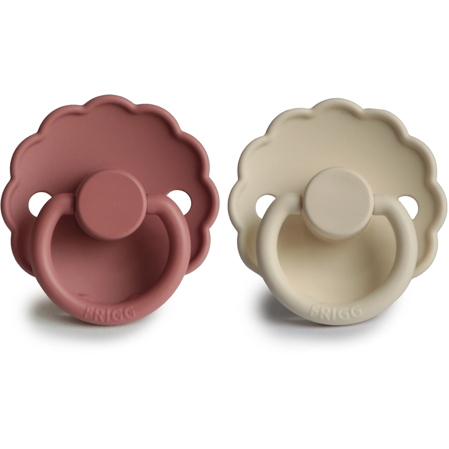 FRIGG Schnuller Daisy Silikon, CreamPowder Blush 6-18 Monate