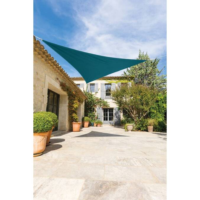 Voile d'ombrage triangulaire SHAE Bleu canard