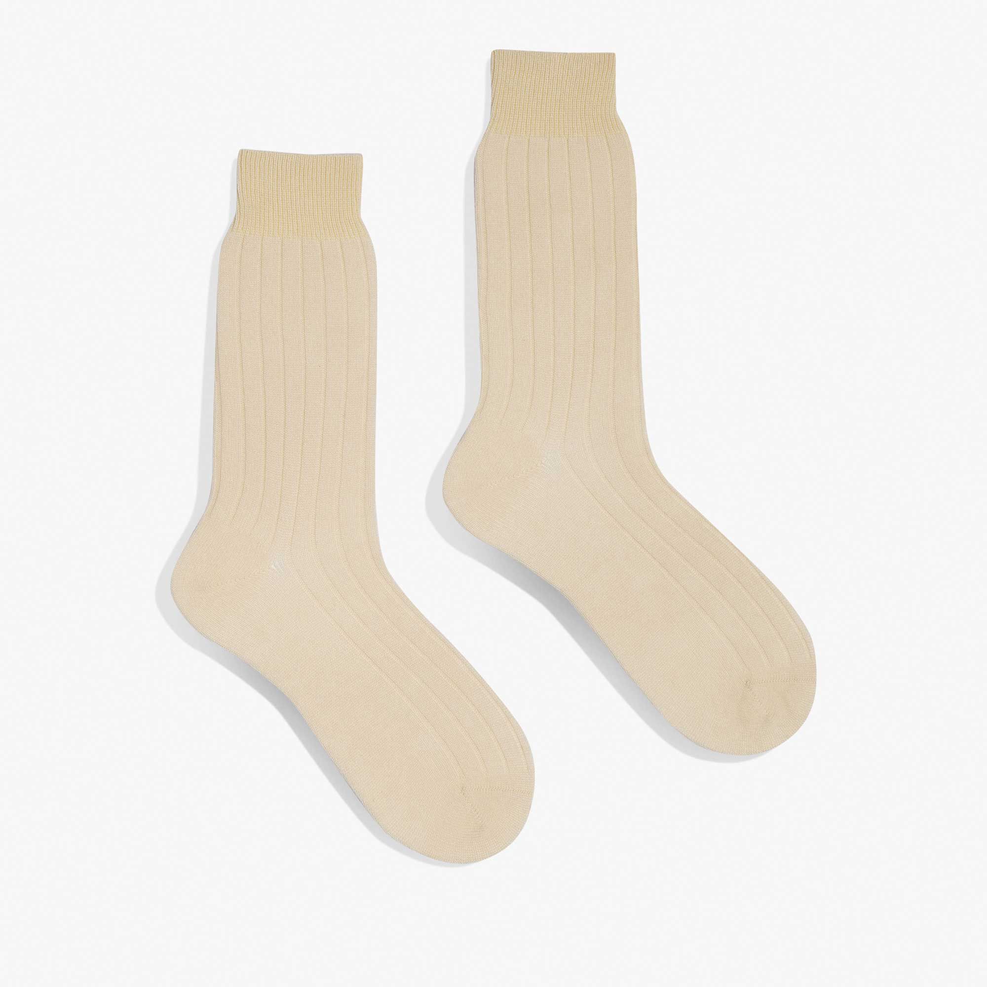 Chaussettes En Cachemire Naturel
