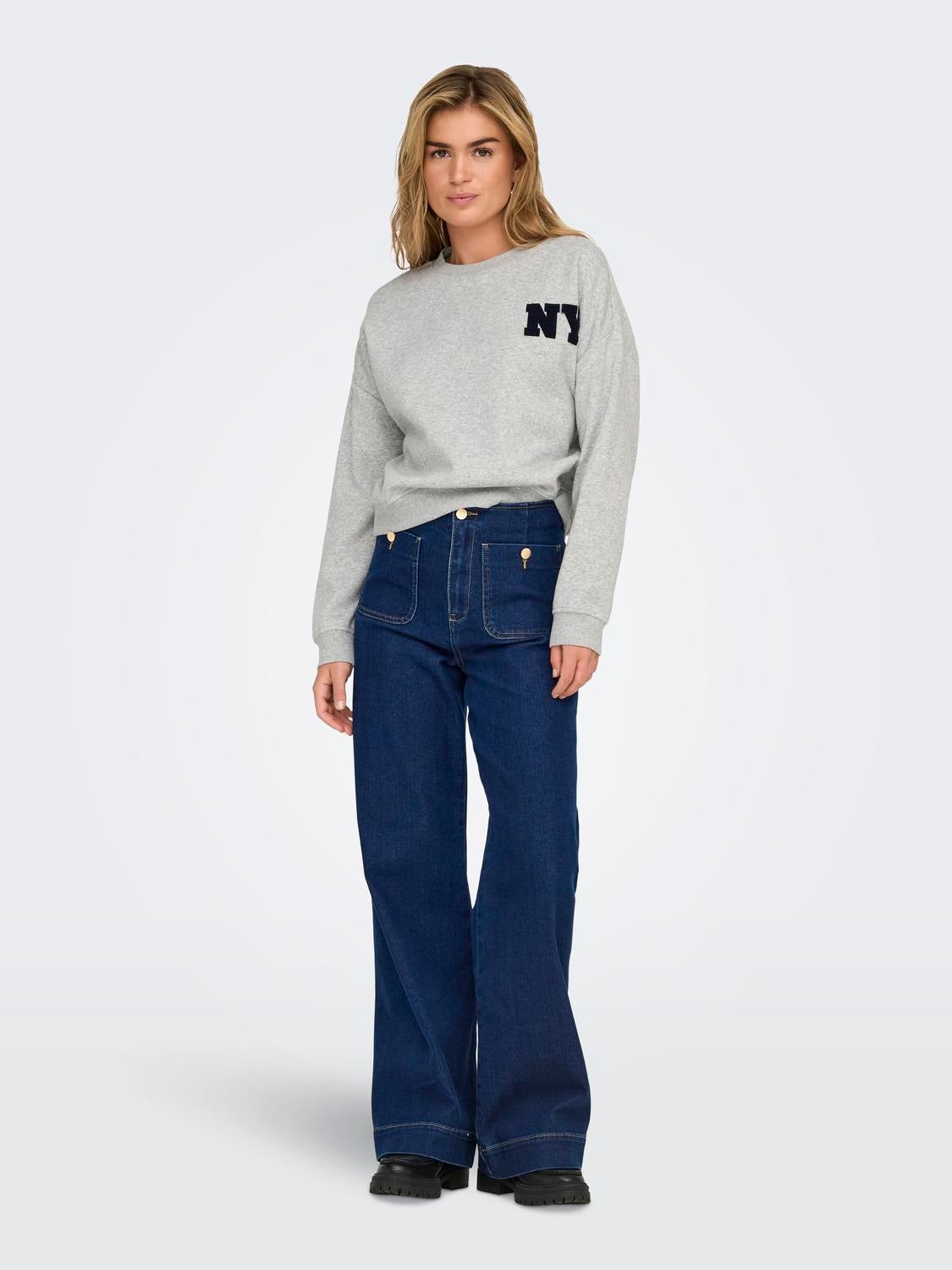 ONLSWEAT Sweatshirt Light Grey Melange