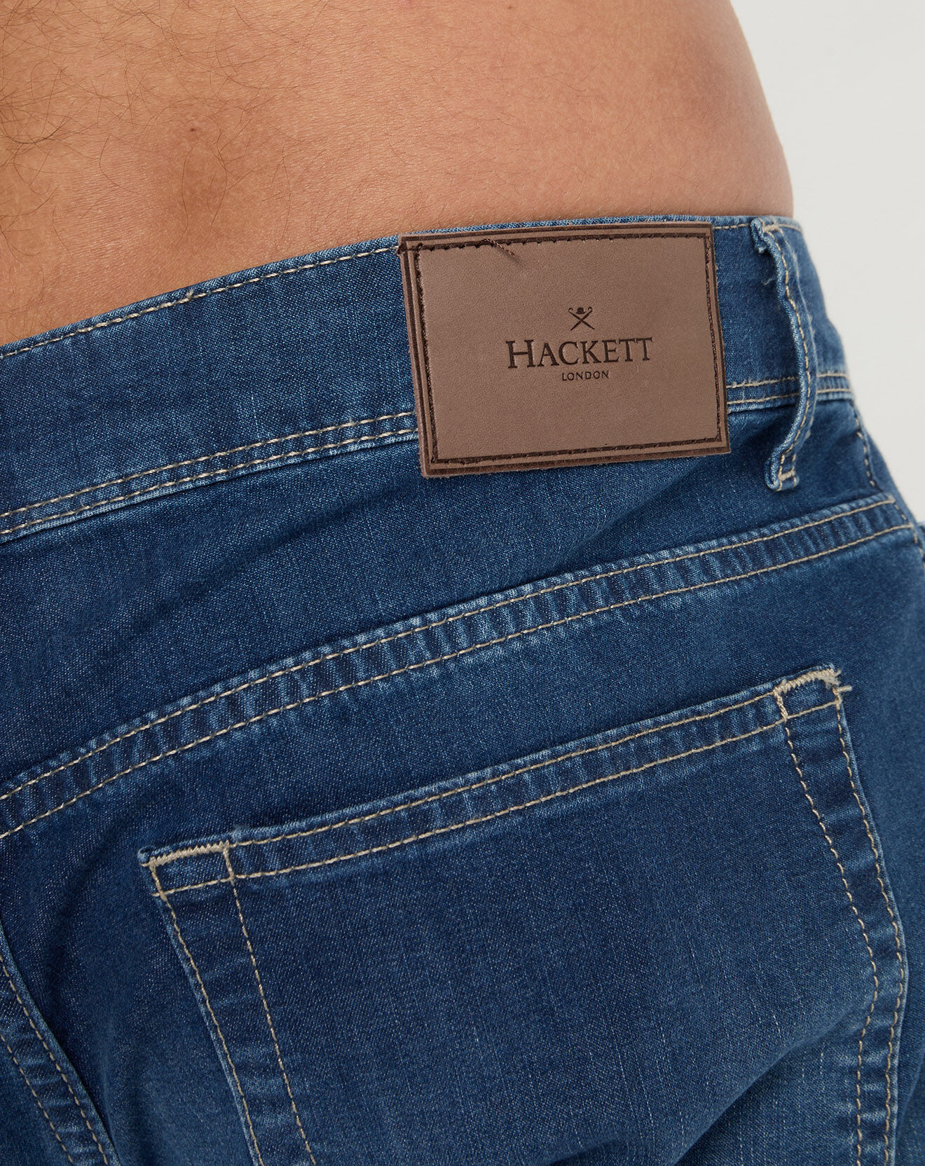 Hackett London Jean Slim Fit Chambray bleu