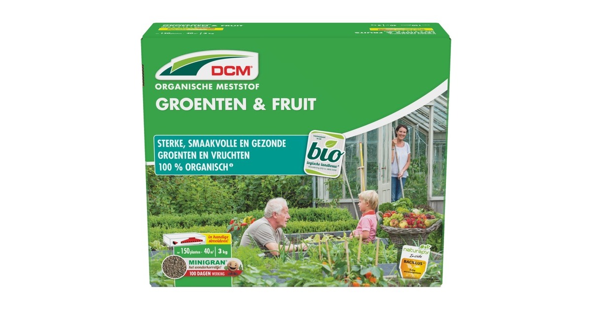 DCMMeststof Groenten & Fruit 3 kg  (Tot 40 m²)