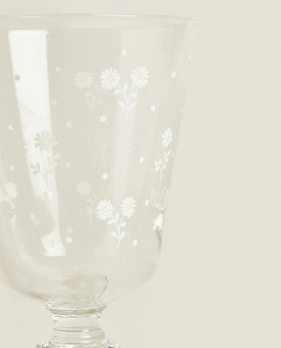 TAÇA DE VINHO FLORAL