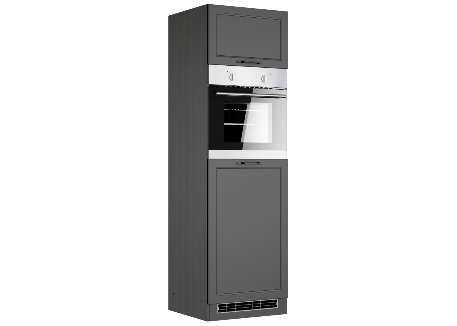 Backofen-Umbauschrank MERAN - grau - 60 cm
