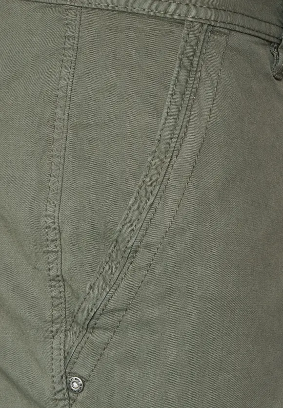 Regular Fit Chinohose - mud green