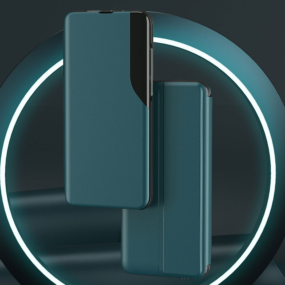 Samsung Galaxy S23 Ultra 5G Leder Hülle Small Window View Flip Case - Schwarz