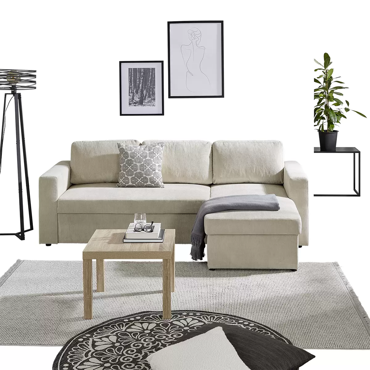 Ecksofa Vero 195 x 140 Beige