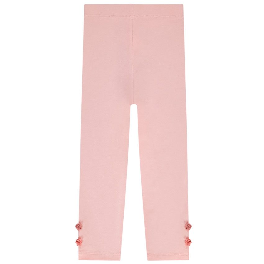 Caleçon uni à pompons pour bébé fille - Rose
